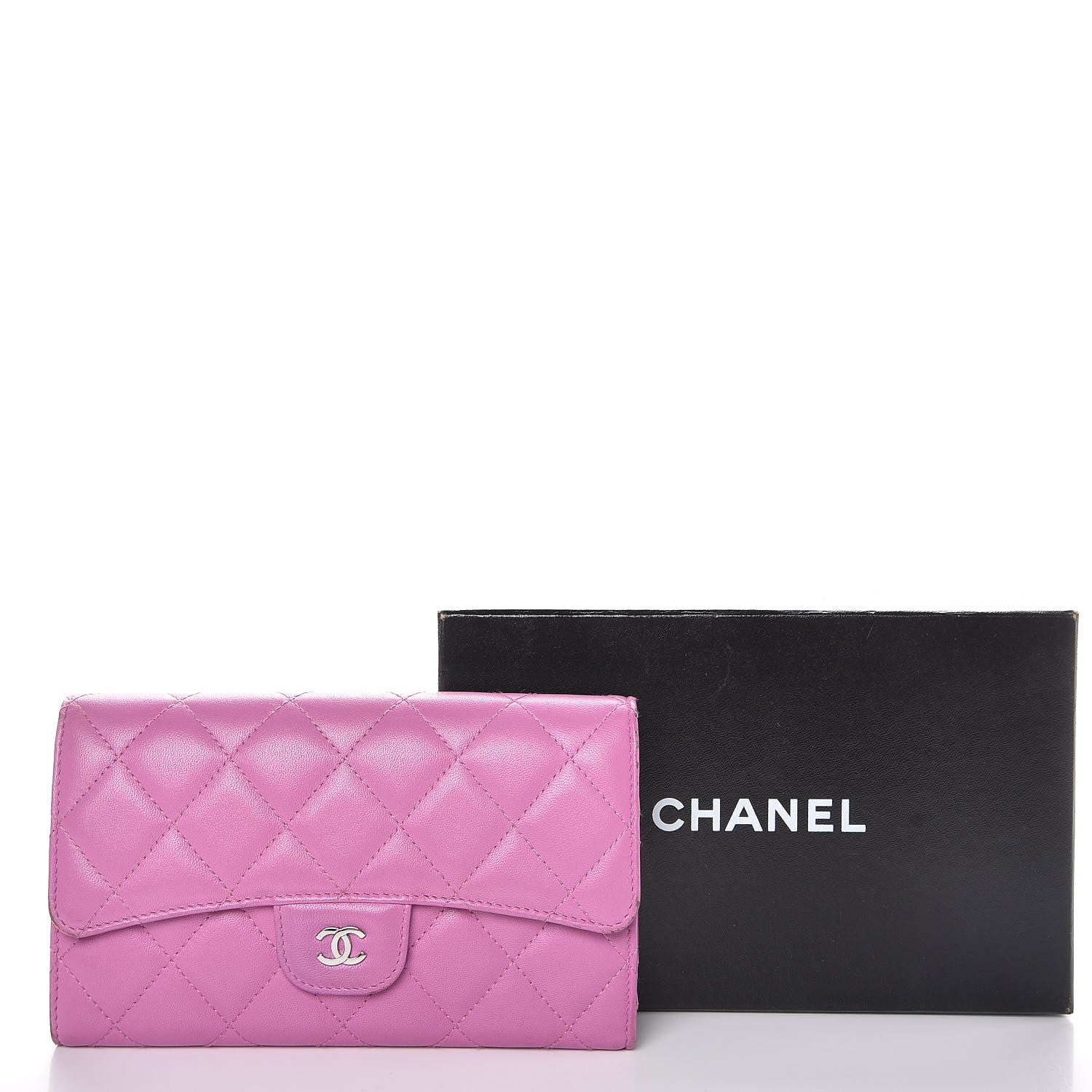 Chanel Lambskin Quilted Large Flap Wallet Violet 13 of 13
