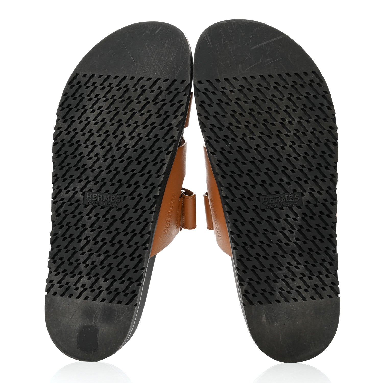 Hermes Calfskin Mens Chypre Sandals 44 Gold 5 of 9