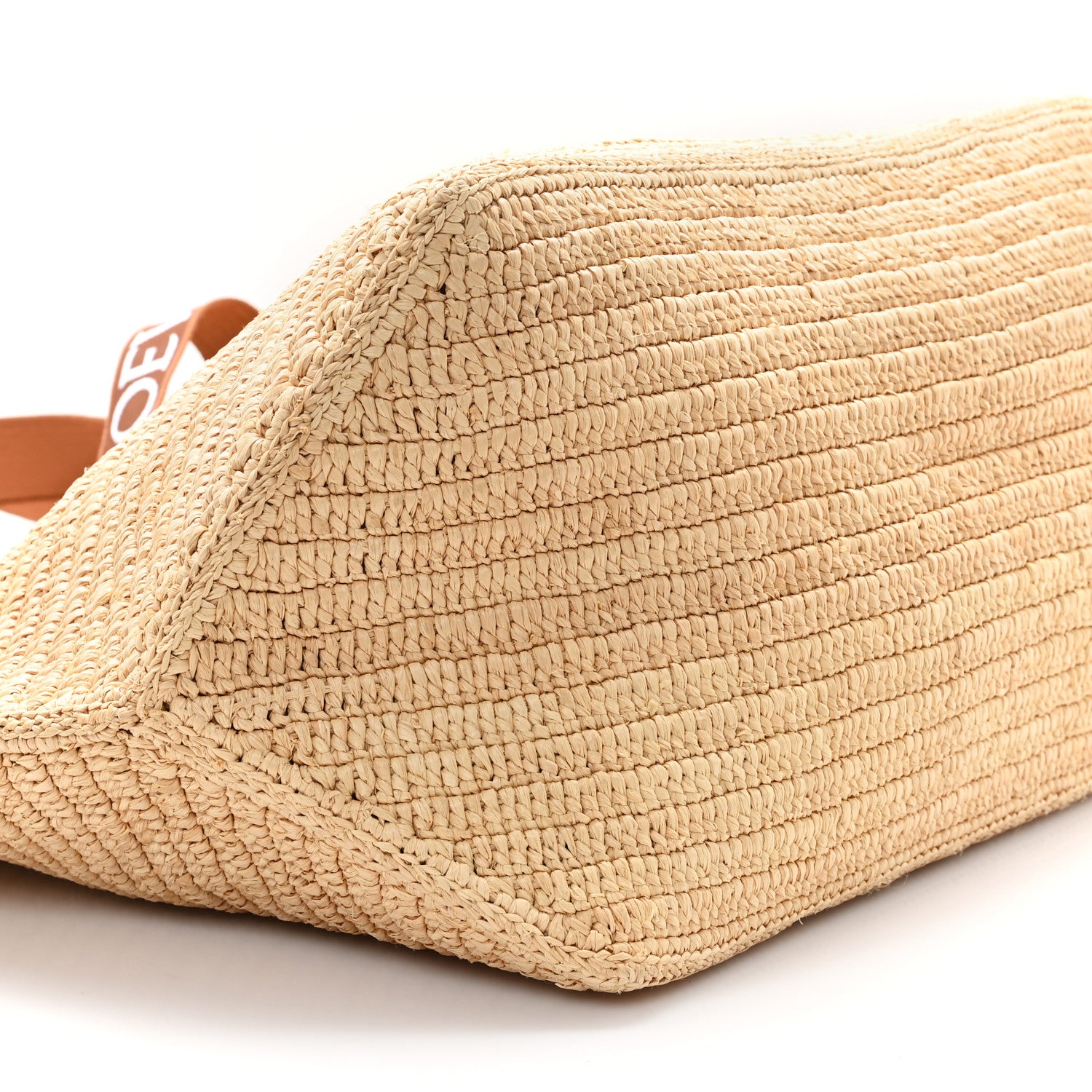 Loewe Raffia Paulas Ibiza Fold Shopper Tote Natural Tan 9 of 11