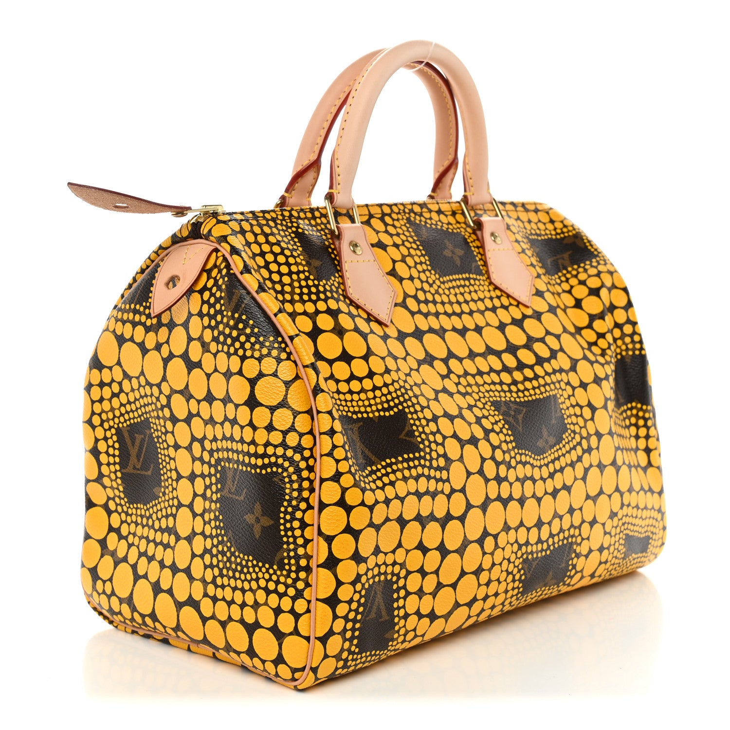 Louis Vuitton Monogram Kusama Town Speedy 30 Yellow 2 of 8