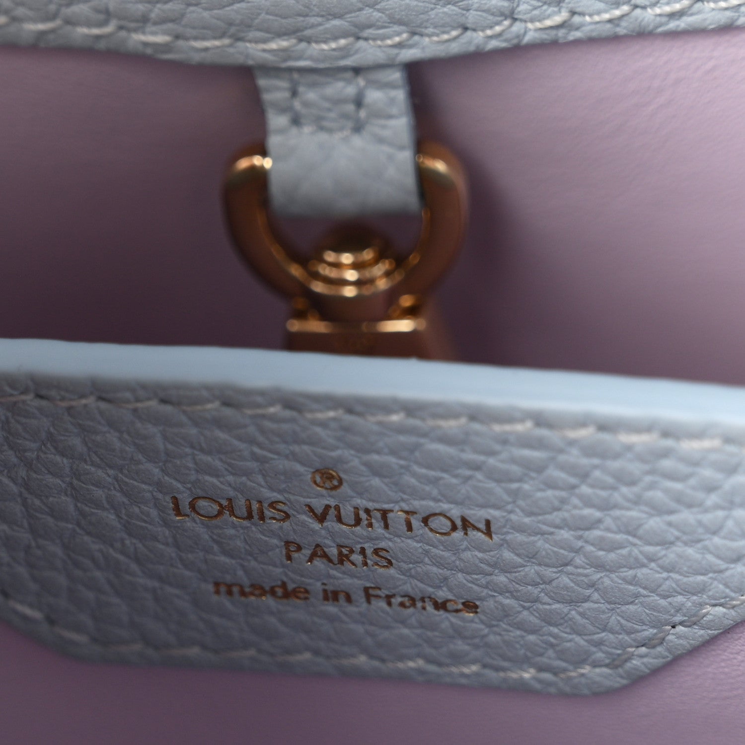 Louis Vuitton Taurillon Capucines BB Light Blue 5 of 8