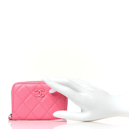 Chanel Caviar Quilted Incognito Zip Coin Purse Pink 2 of 7