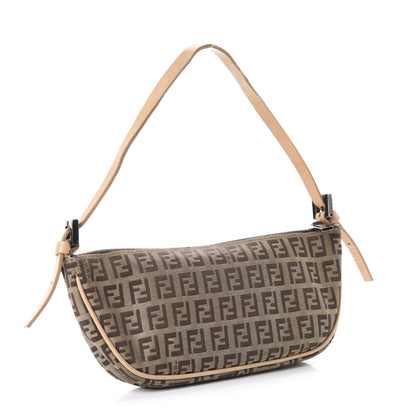 Fendi Zucchino Pochette Beige 3 of 12