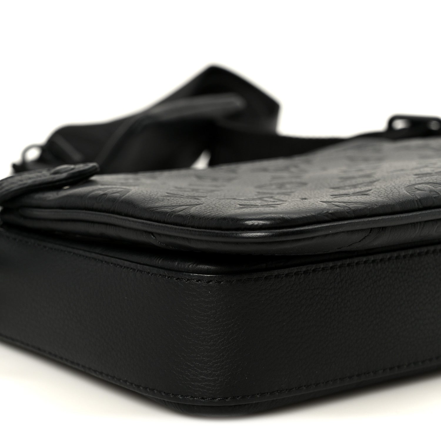Louis Vuitton Calfskin Monogram Shadow Trio Messenger Black 9 of 10