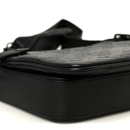 Louis Vuitton Calfskin Monogram Shadow Trio Messenger Black 9 of 10