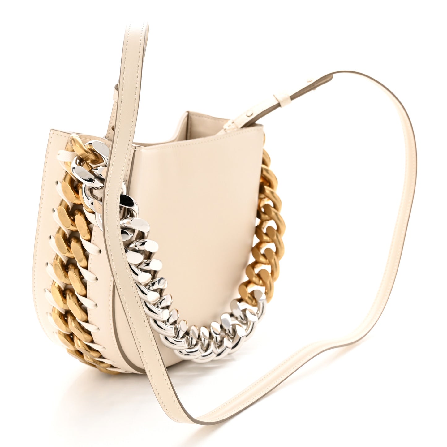 Eco Alter Nappa Small Frayme Shoulder Bag White
