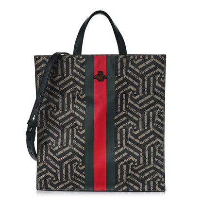 Gucci GG Supreme Monogram Caleido Web Vertical Tote Black 1 of 9
