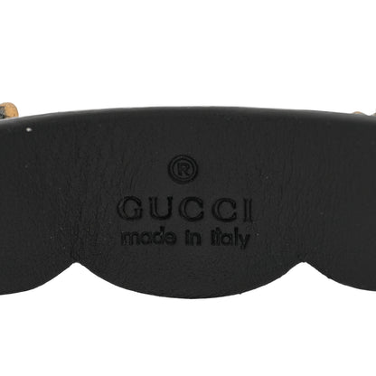 Gucci Calfskin Crystal Feline Heads Bracelet Black 4 of 7