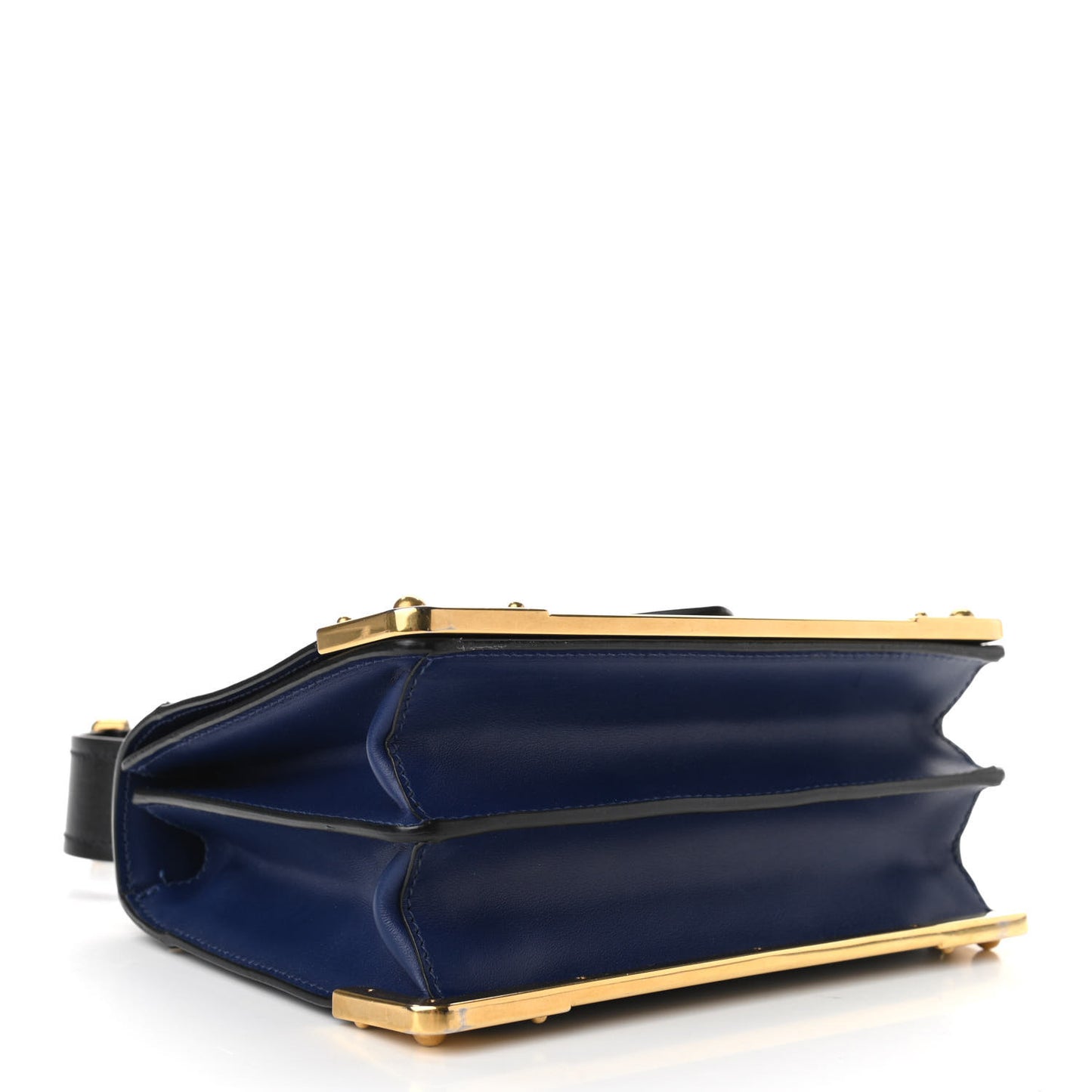 City Calf Saffiano Cahier Bag Bluette Black