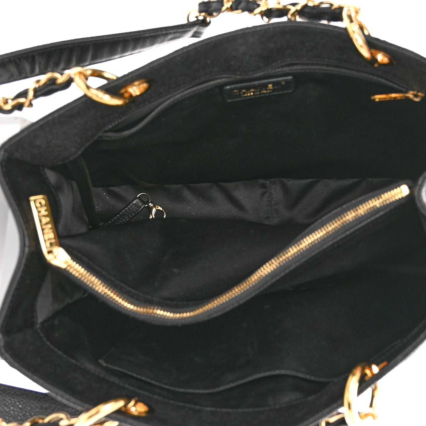 Caviar Quilted Grand Shopping Tote GST Black