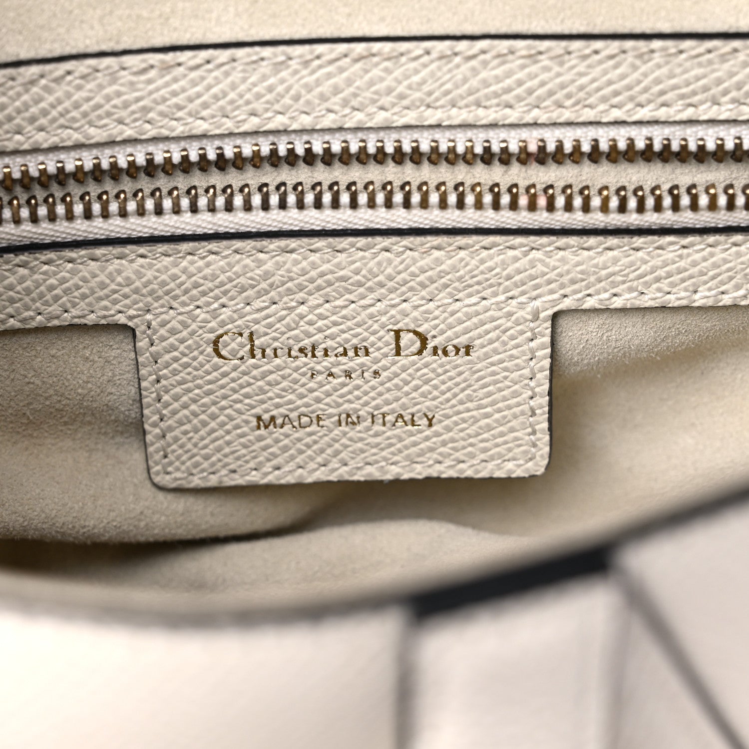 Christian Dior Grained Calfskin Saddle Bag White 8 of 9