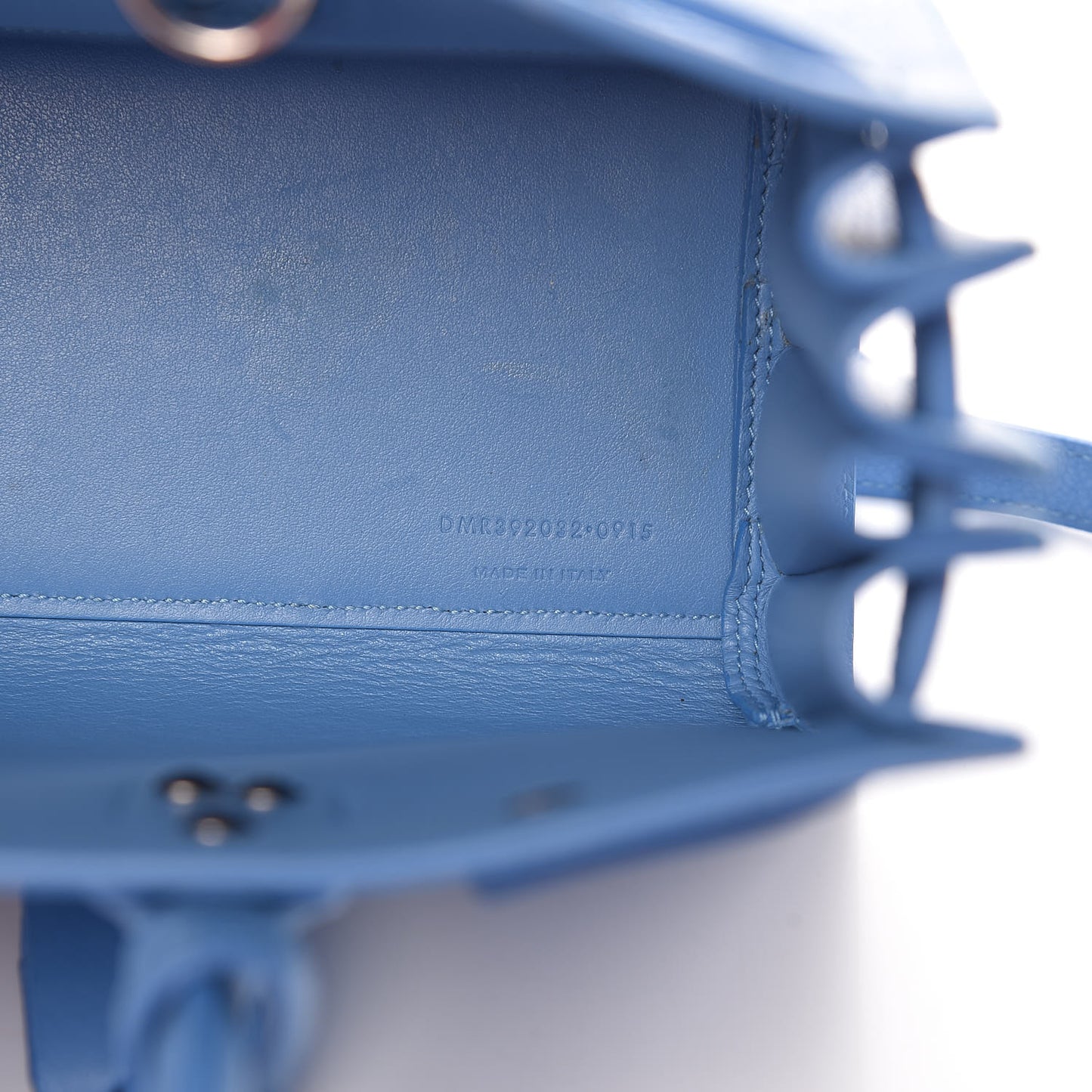 Grained Calfskin Baby Sac De Jour Blue Clair