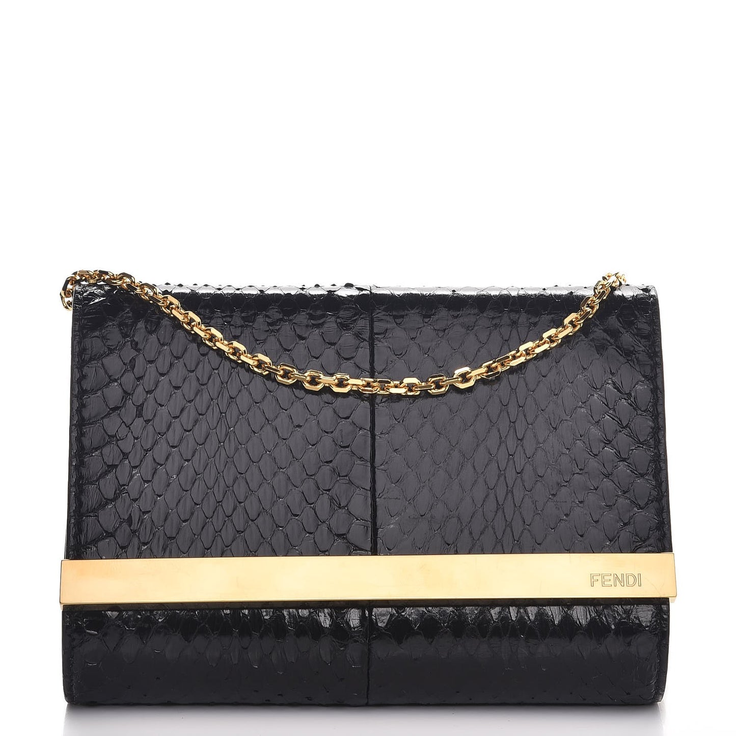 Python Mini Rush Clutch Black