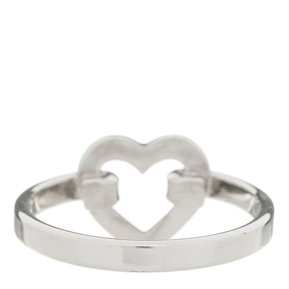 Tiffany Sterling Silver Open Heart Ring 53 6.5 3 of 5