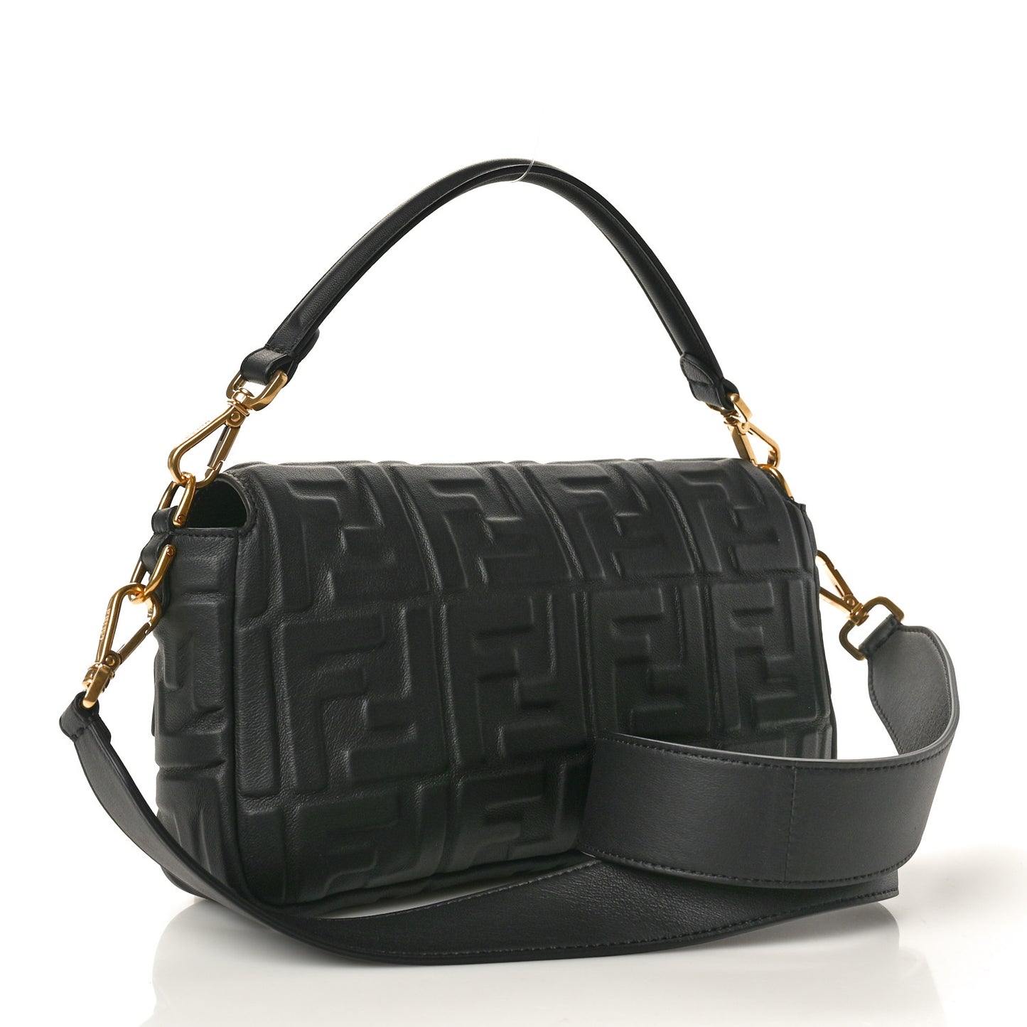 Nappa FF 1974 Embossed Baguette Black