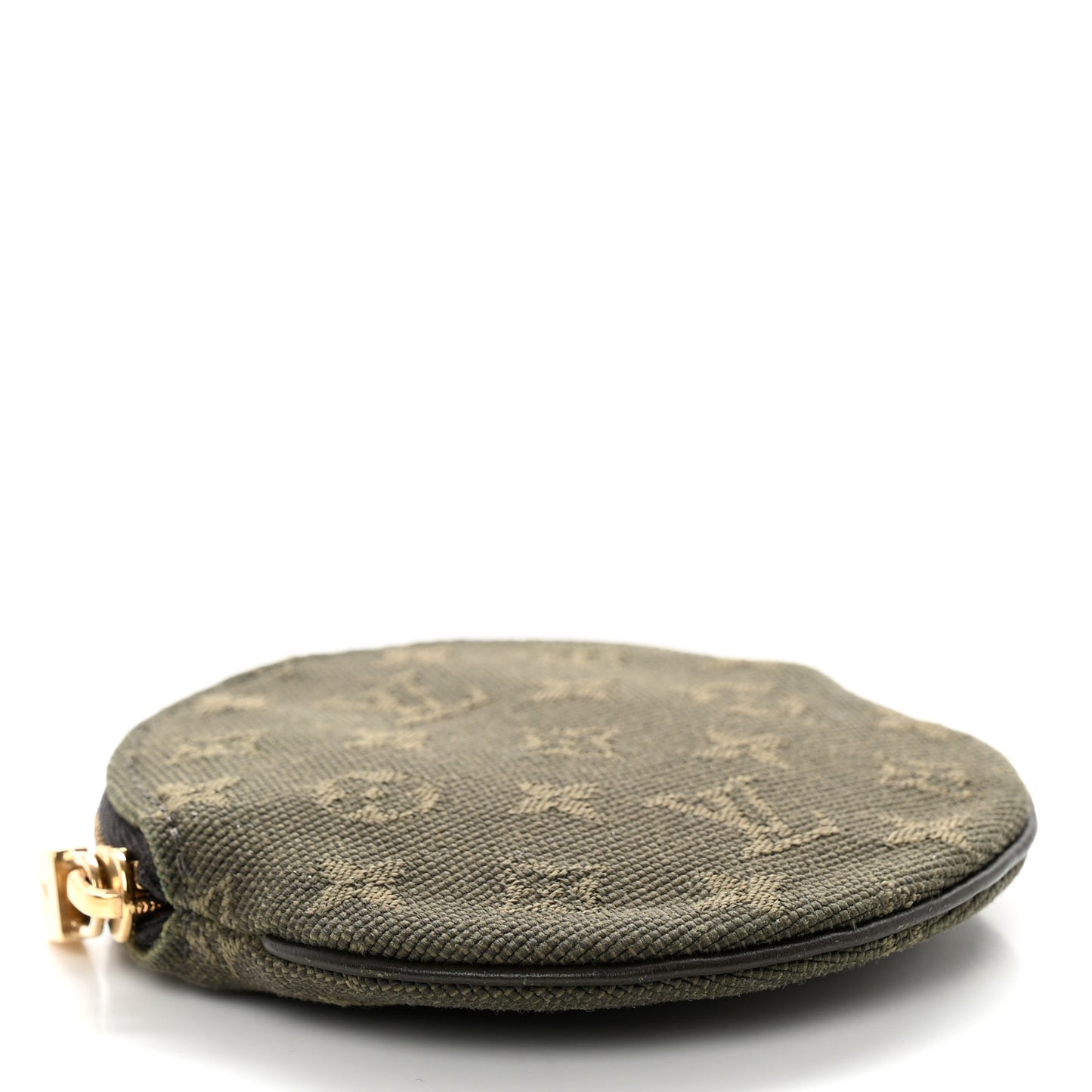 Mini Lin Round Coin Purse Kaki