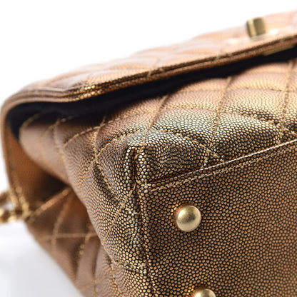Chanel Metallic Caviar Quilted Mini Coco Handle Flap Gold 8 of 13