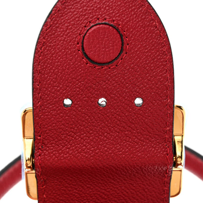 Burberry Soft Grain Calfskin Small Buckle Tote Parade Red 12 of 13