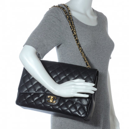 Chanel Caviar Quilted Maxi Double Flap Black 2 of 9