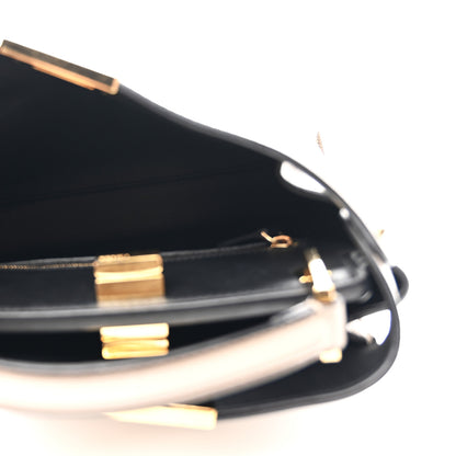 Fendi Tahiti Burro Medium Peekaboo Iconic Essentially Satchel Tortora Black 5 of 11