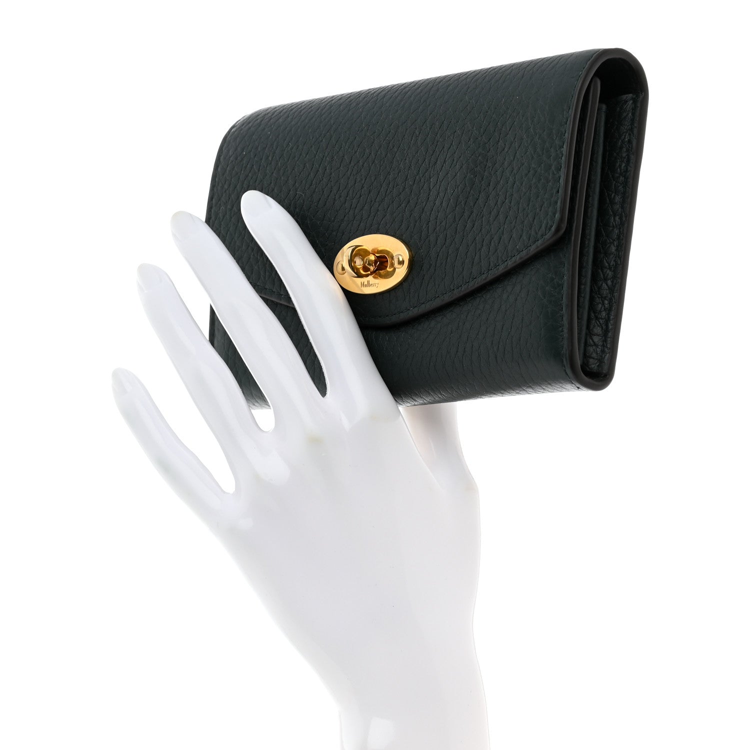 Mulberry Classic Grain Medium Darley Wallet Dark Green 2 of 9