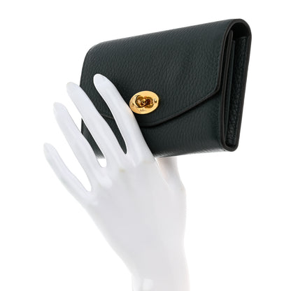 Mulberry Classic Grain Medium Darley Wallet Dark Green 2 of 9