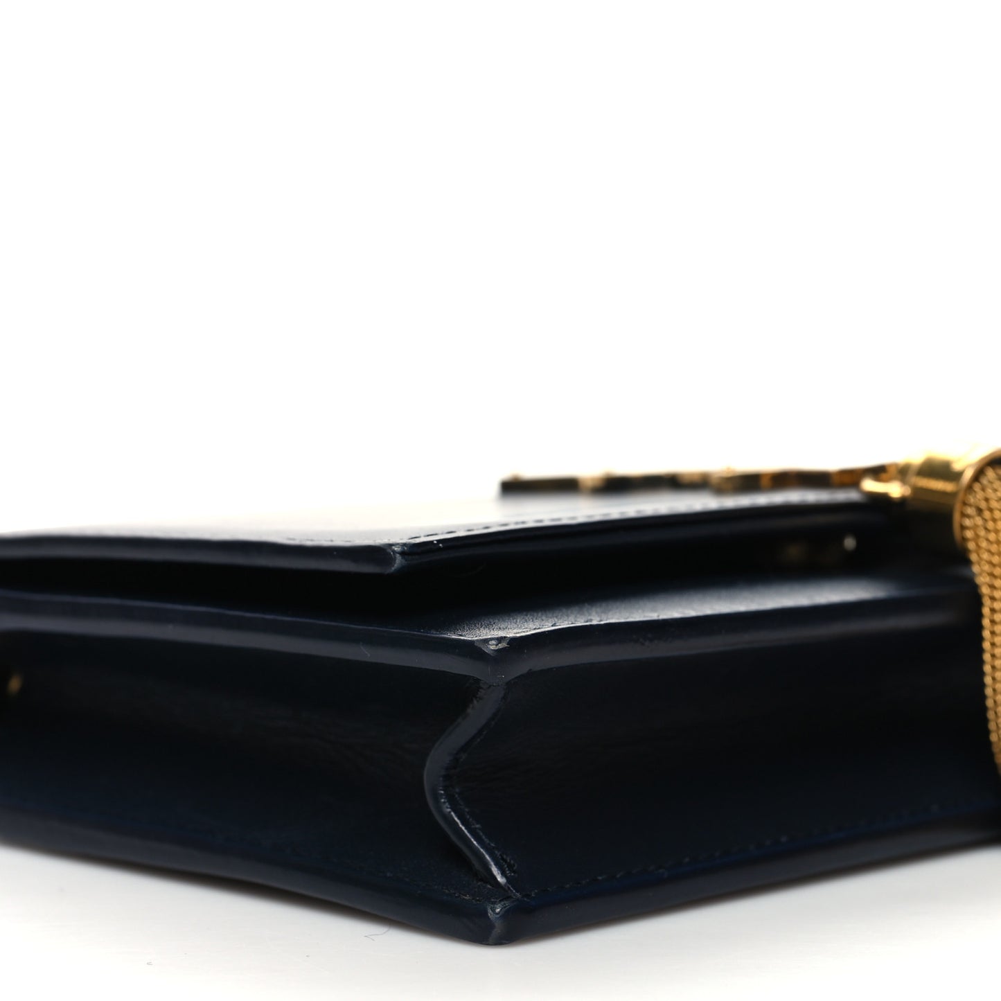 Smooth Calfskin Classic Monogram Kate Tassel Chain Wallet Marine