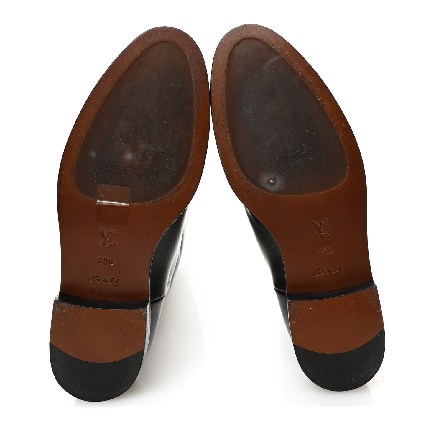 Calfskin Heritage Flat High Boots 38.5 Black