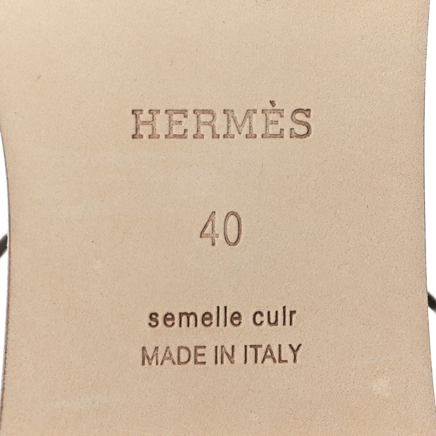 Hermes Epsom Santorini Sandals 40 Etoupe 7 of 9
