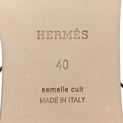 Hermes Epsom Santorini Sandals 40 Etoupe 7 of 9