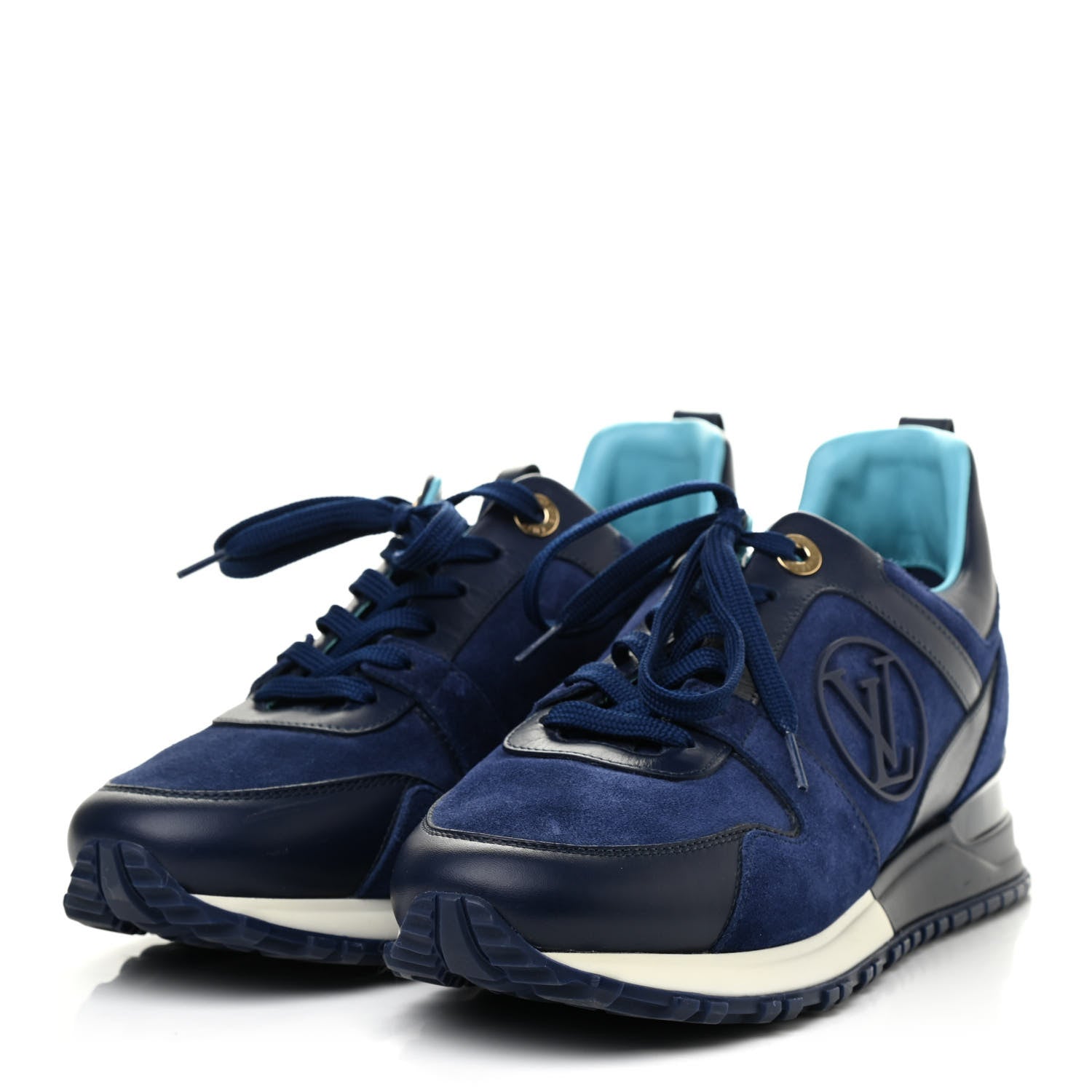 Louis Vuitton Suede Run Away Sneakers 38 Blue 4 of 9