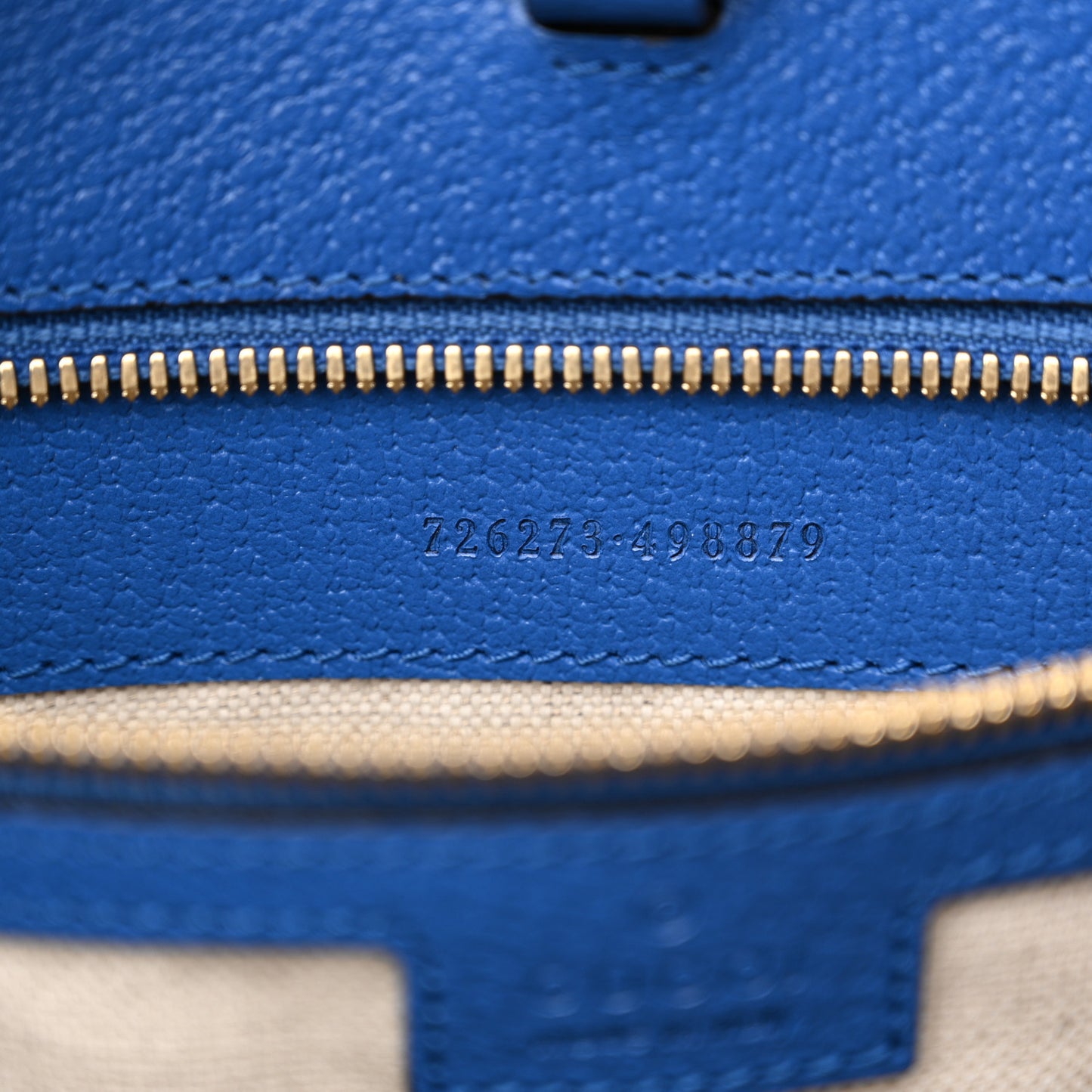 GG Supreme Monogram Mix Textured Dollar Calfskin Rhombus Inlay Large Tote Bag Beige Ebony Harvest Joy Blue