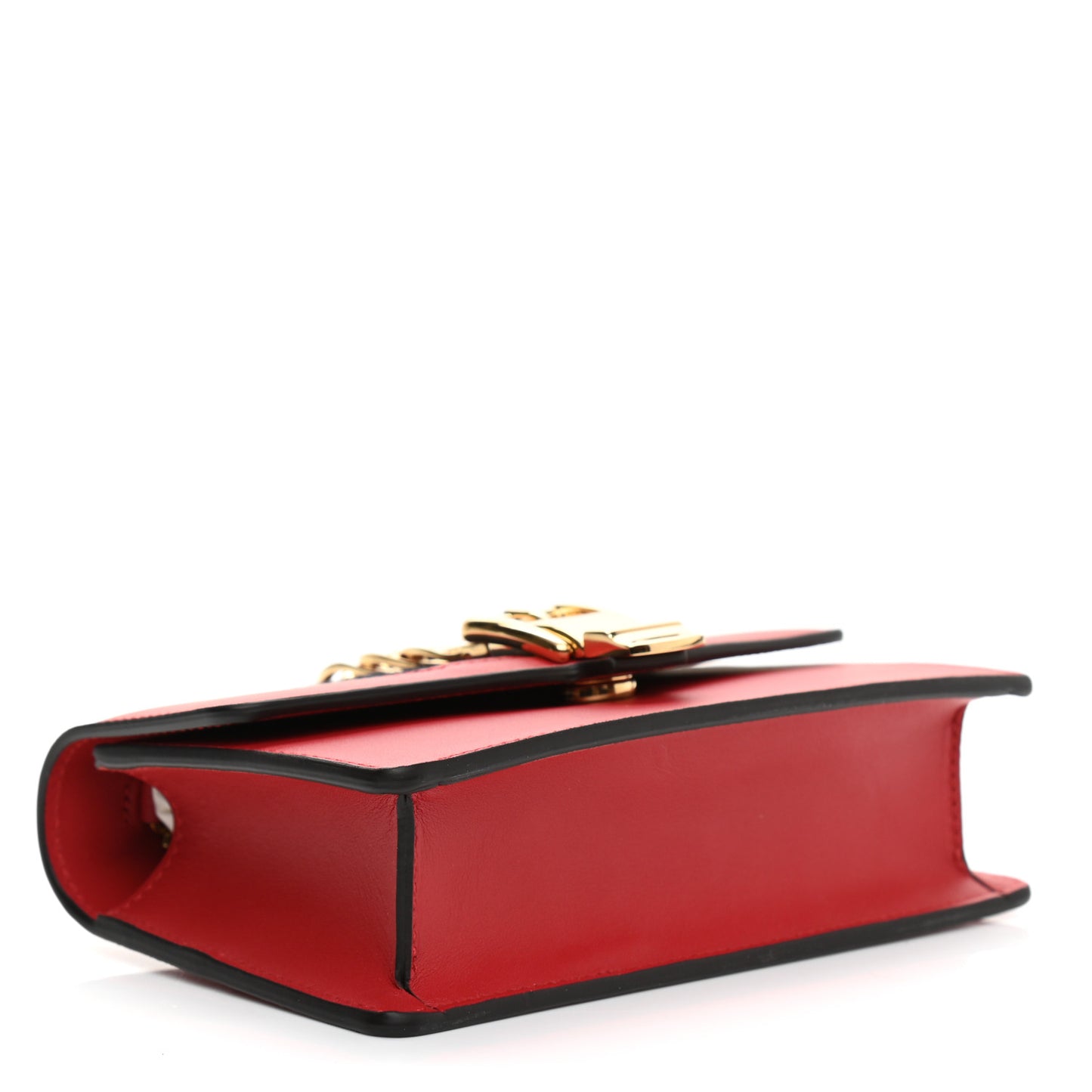 Calfskin Super Mini Sylvie Chain Shoulder Bag Hibiscus Red