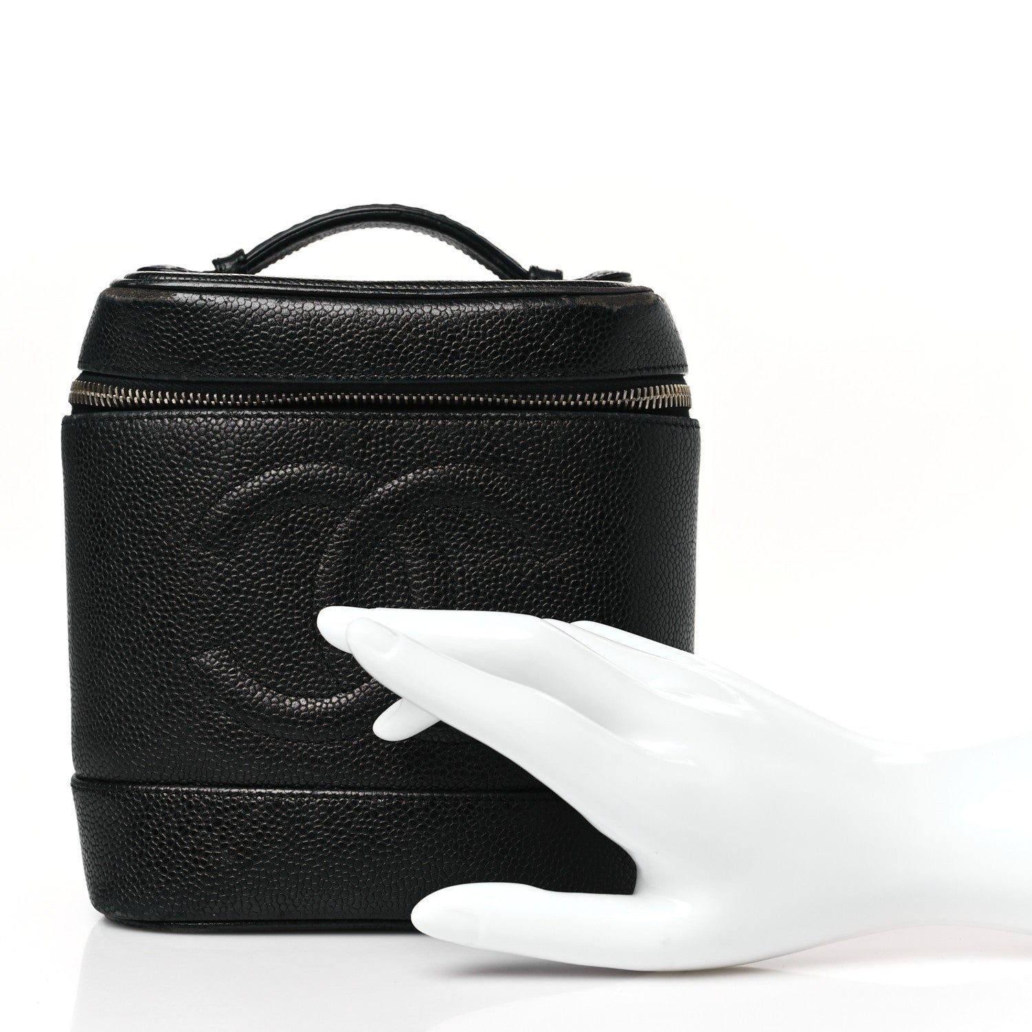 Chanel Caviar Vanity Cosmetic Case Black 2 of 11