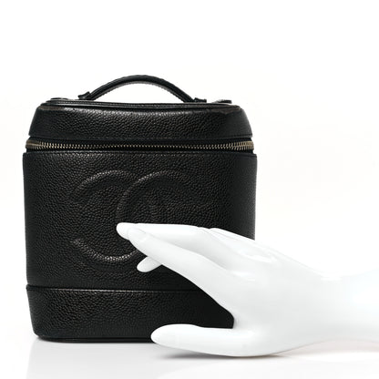 Chanel Caviar Vanity Cosmetic Case Black 2 of 11