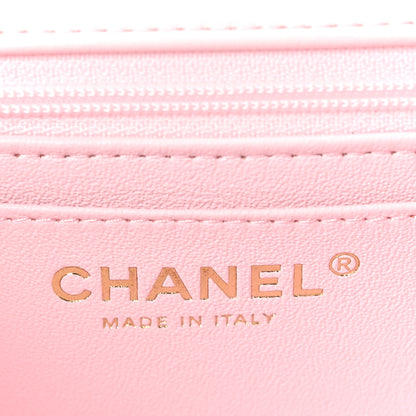 Chanel Lambskin Quilted Mini Top Handle Rectangular Flap Light Pink 5 of 10