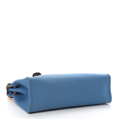 Hermes Vache Hunter Toile Herbag Zip 31 PM Azur Natural 4 of 9