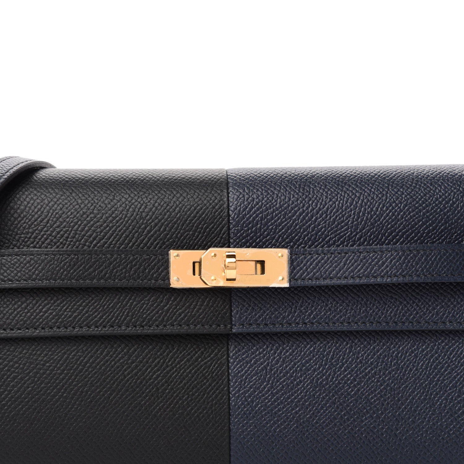 Hermes Epsom Casaque Kelly Wallet To Go Black Bleu Indigo Bleu Frida 9 of 10