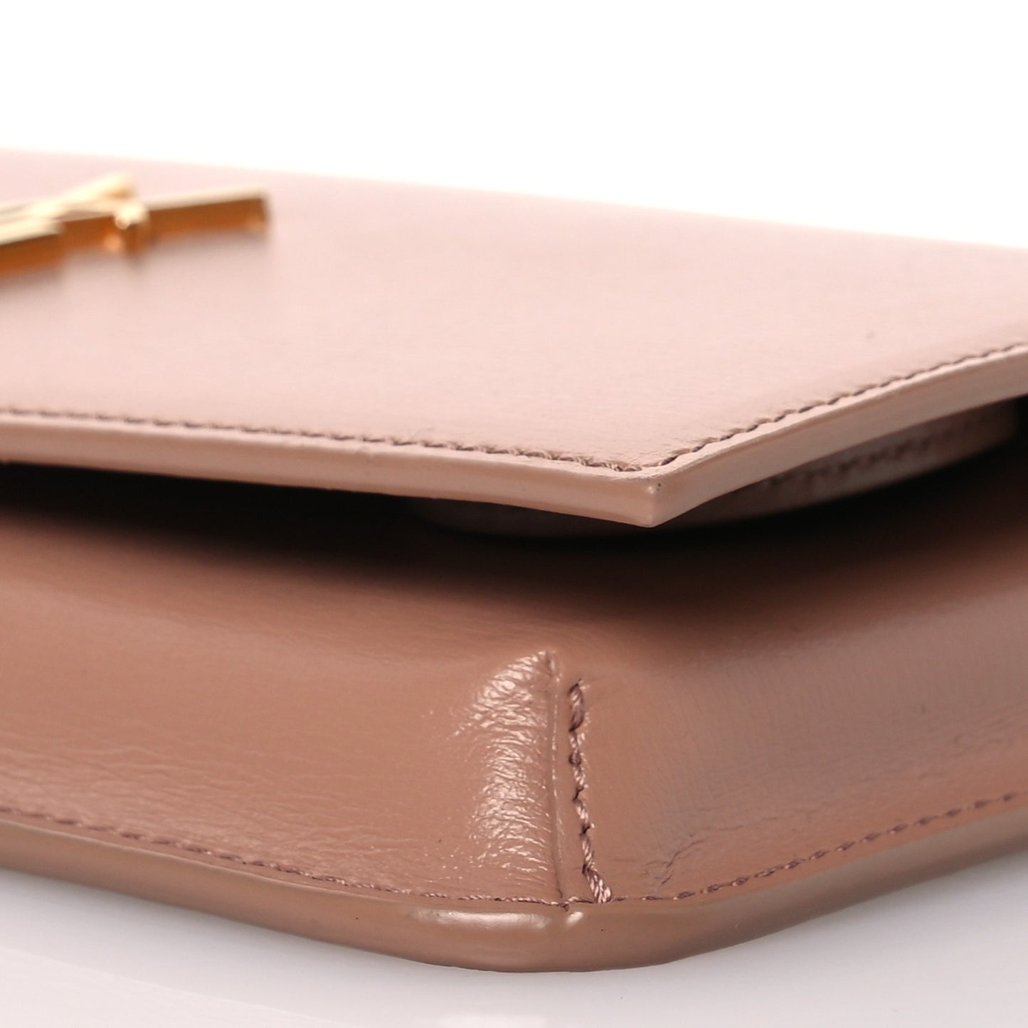 Smooth Calfskin Monogram Phone Holder Crossbody Vintage Peach