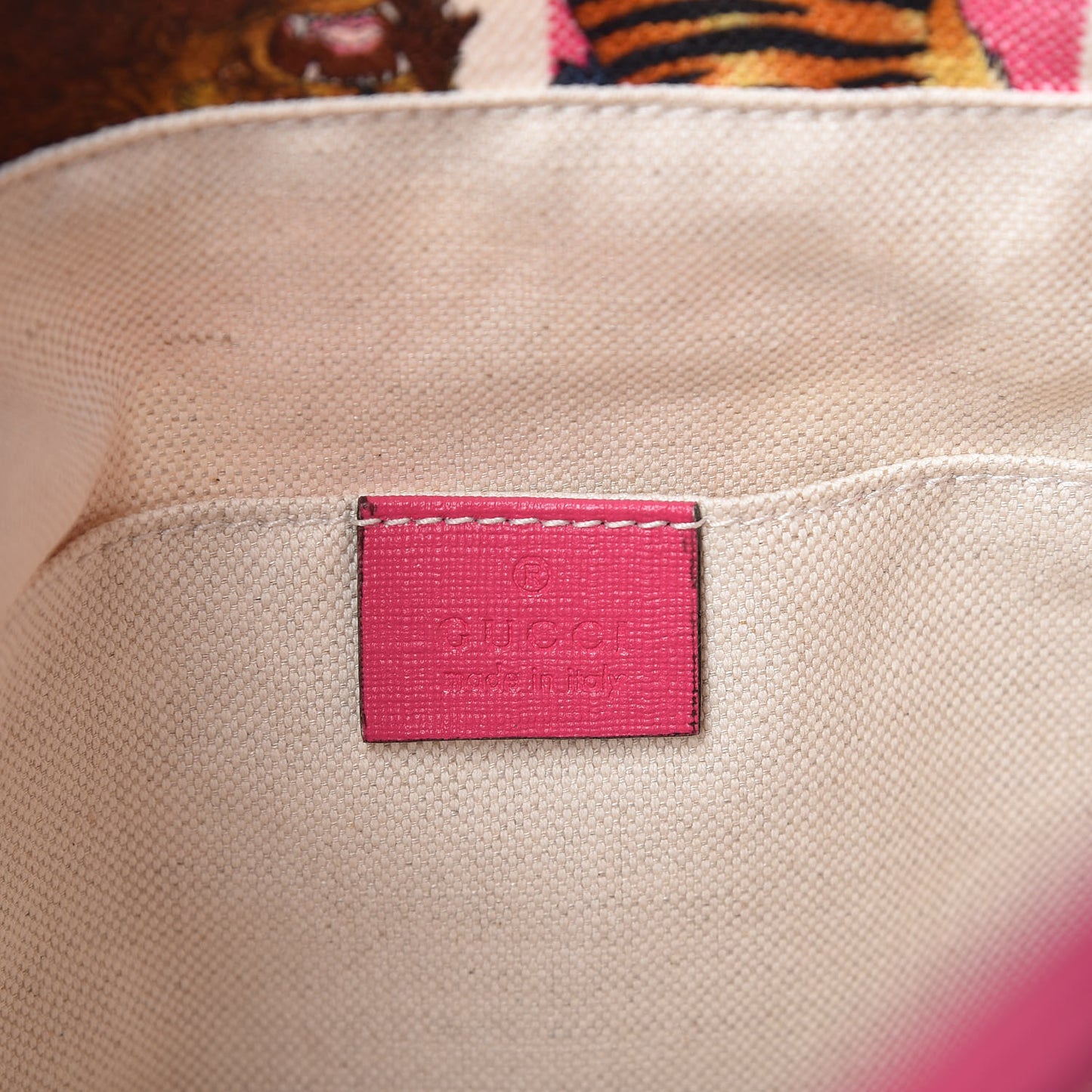 Canvas Kids Tiger Print Tote Multicolor