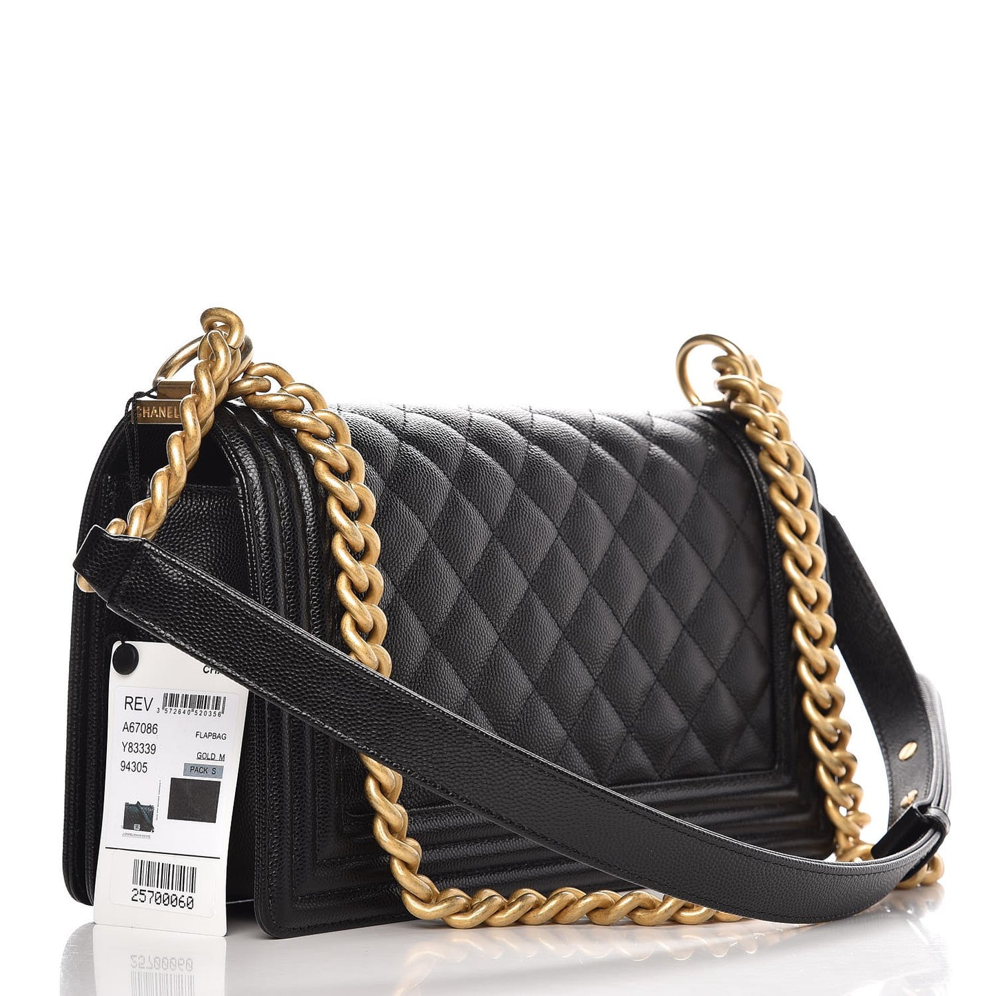 Caviar Quilted Medium Boy Flap Black