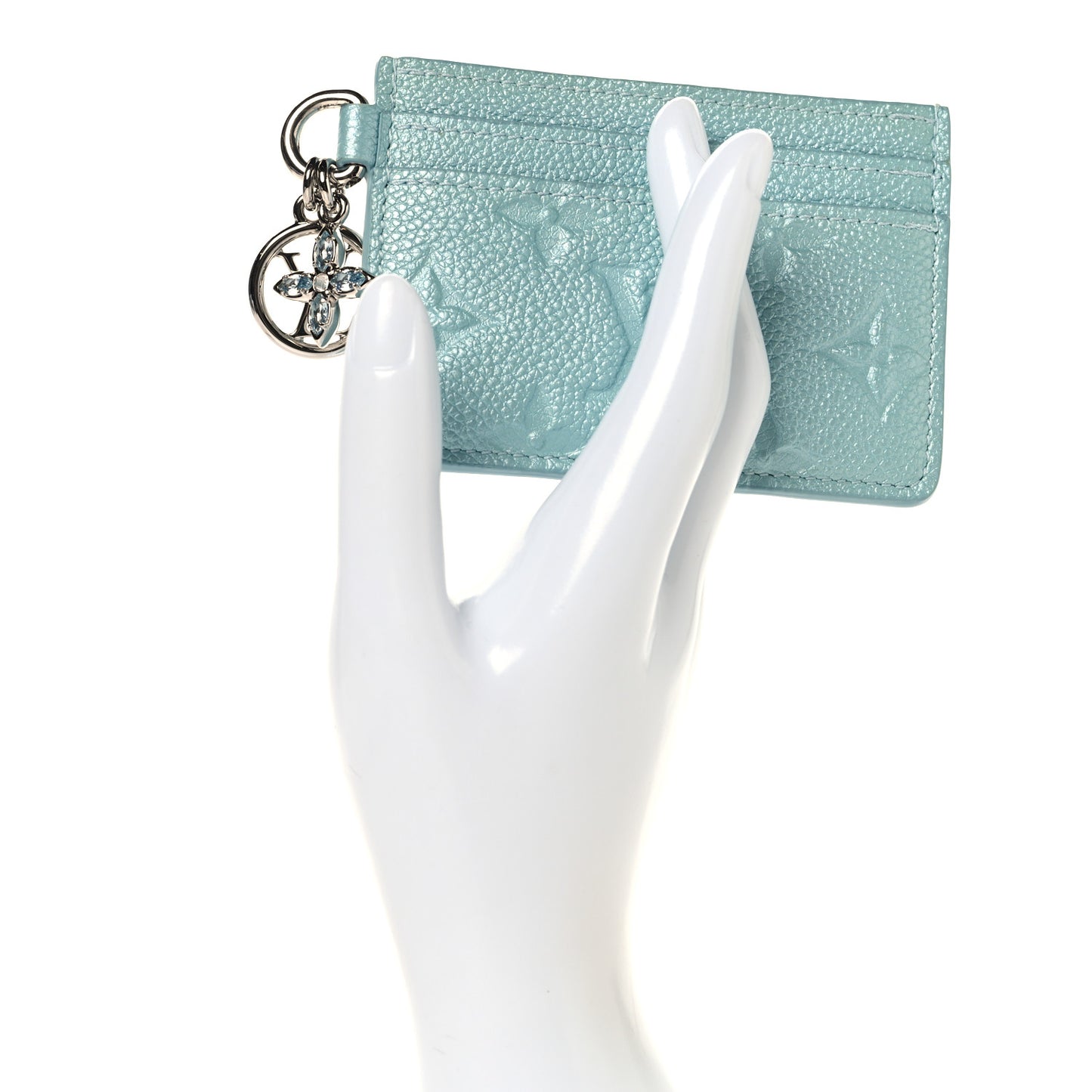 Empreinte Monogram LV Charms Card Holder Azur Frost