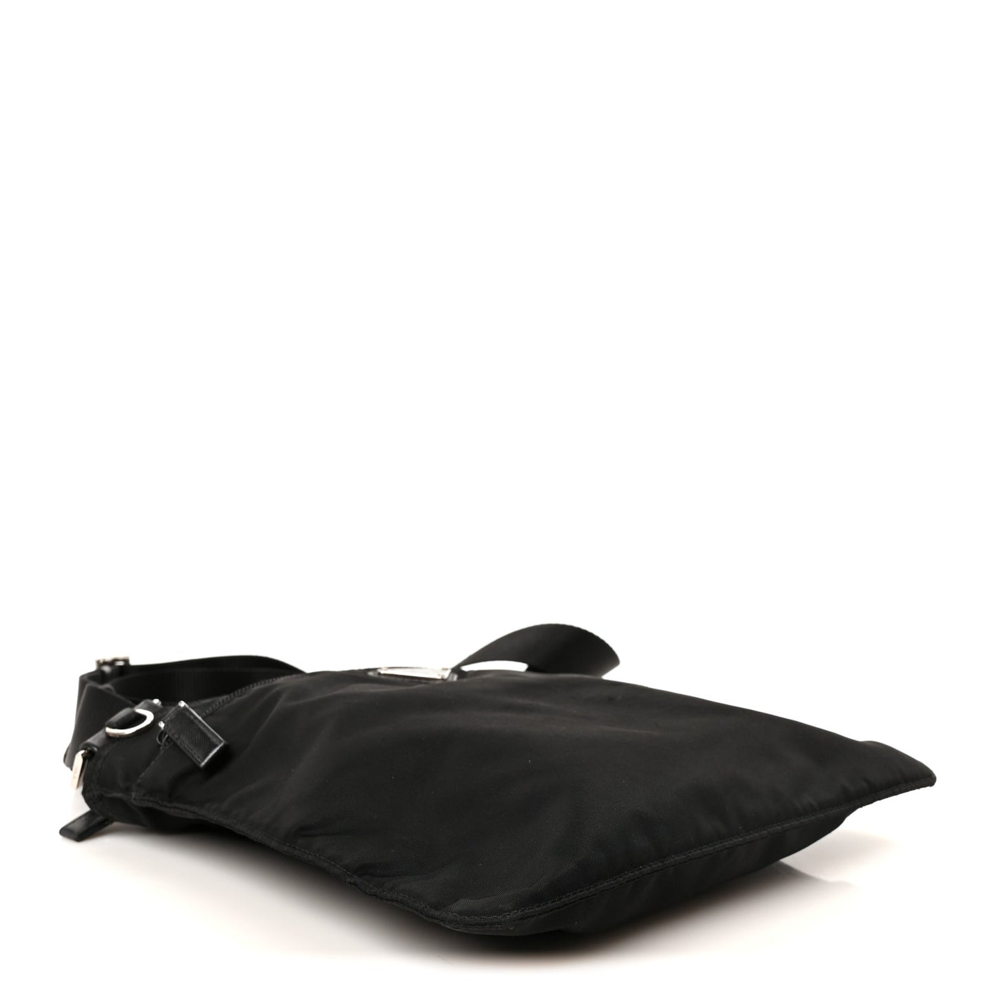 Nylon Vela Flat Messenger Bag Black