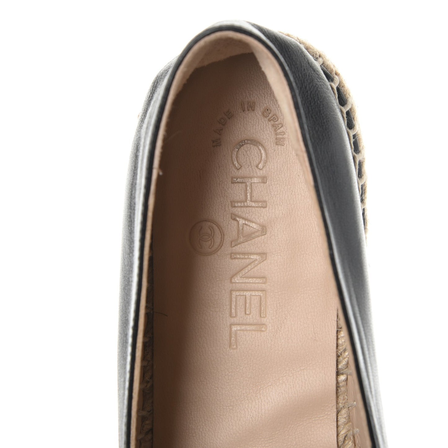 Lambskin CC Espadrilles 38 Black