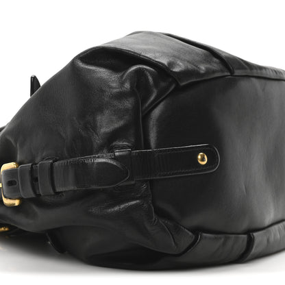 Prada Soft Calf Shopping Satchel Black 9 of 10