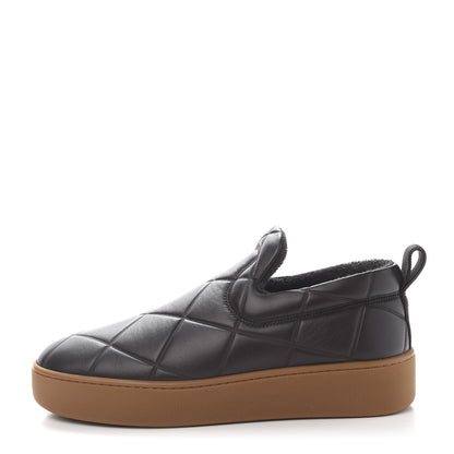 Bottega Veneta Lambskin Embossed Quilted Mens The Quilt Slip On Sneakers 40 Brown Rubber Band 1 of 8