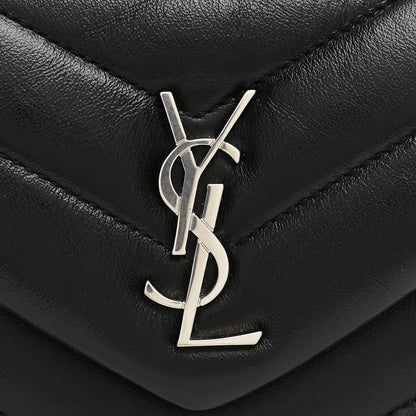 Saint Laurent Calfskin Y Quilted Monogram Toy Loulou Crossbody Bag Black 8 of 10