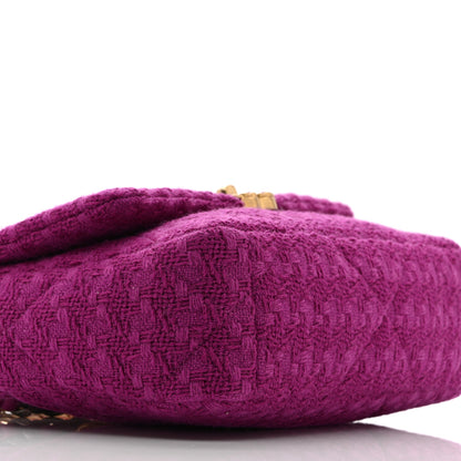 Chanel Tweed Quilted Medium Chanel 19 Flap Magenta 9 of 10