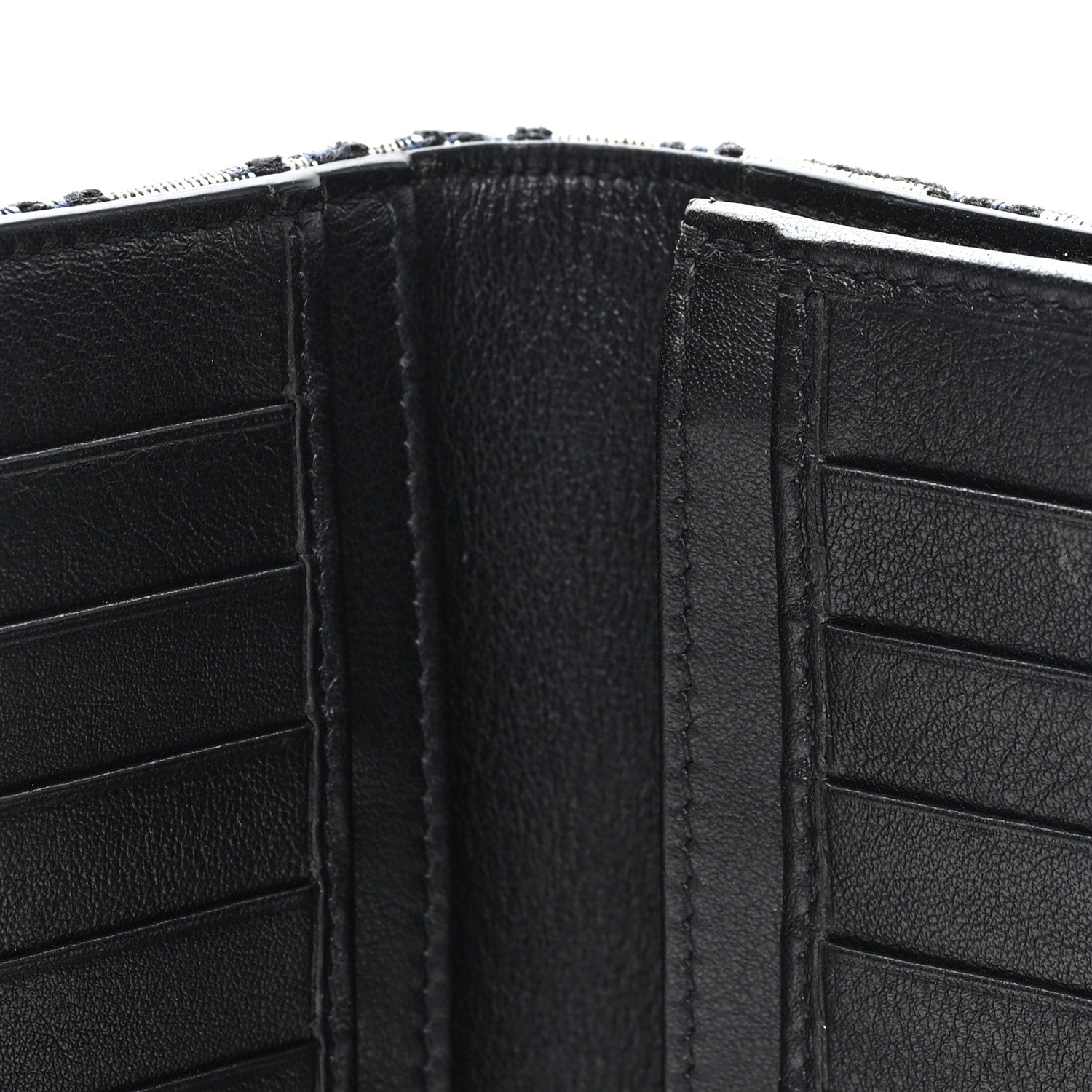Christian Dior Oblique Long Vertical Wallet Blue Multicolor 7 of 8