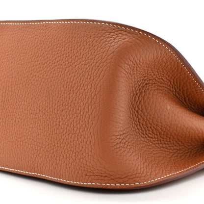 Hermes Taurillon Clemence Jypsiere 28 Gold 9 of 13